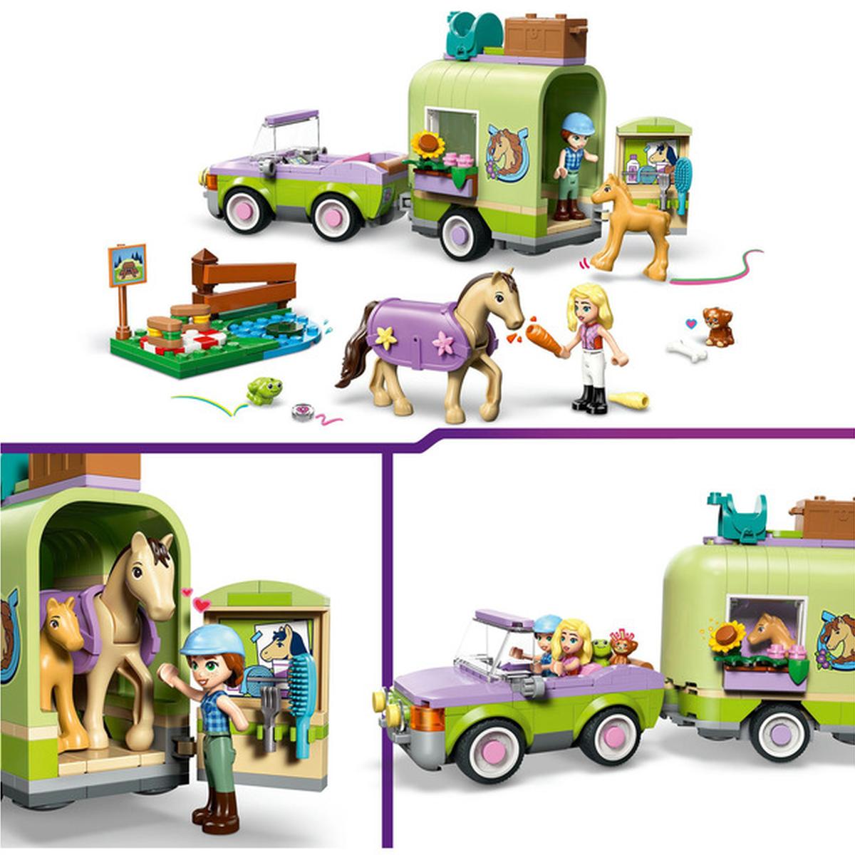 LEGO Friends Pferd und Fohlen mit Pferdeanhänger (42695)