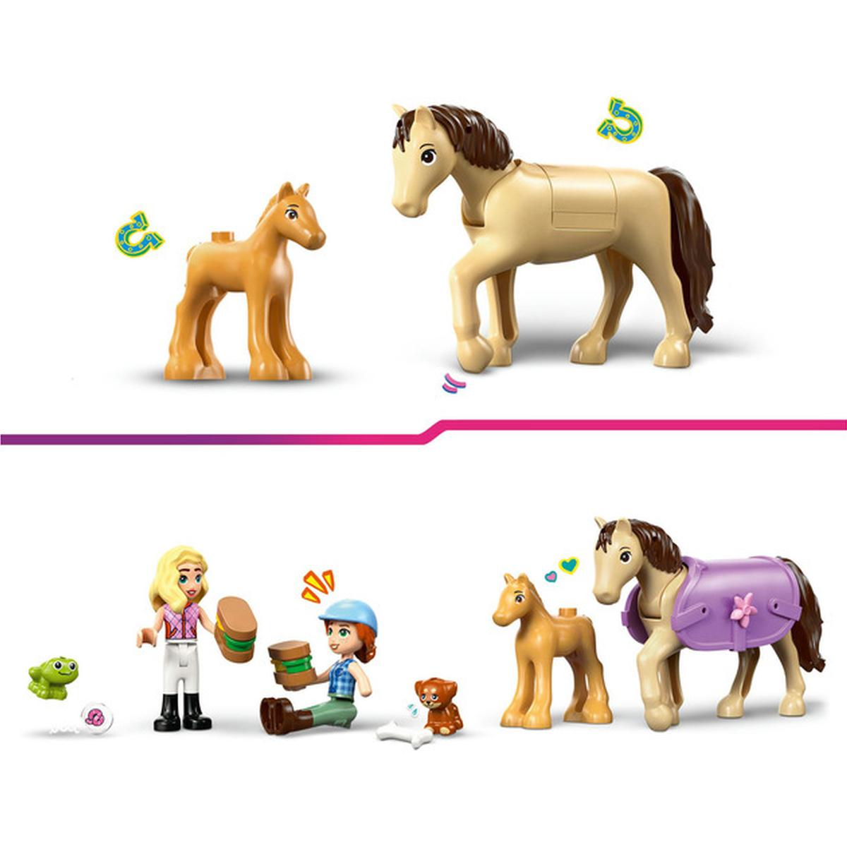 LEGO Friends Pferd und Fohlen mit Pferdeanhänger (42695)