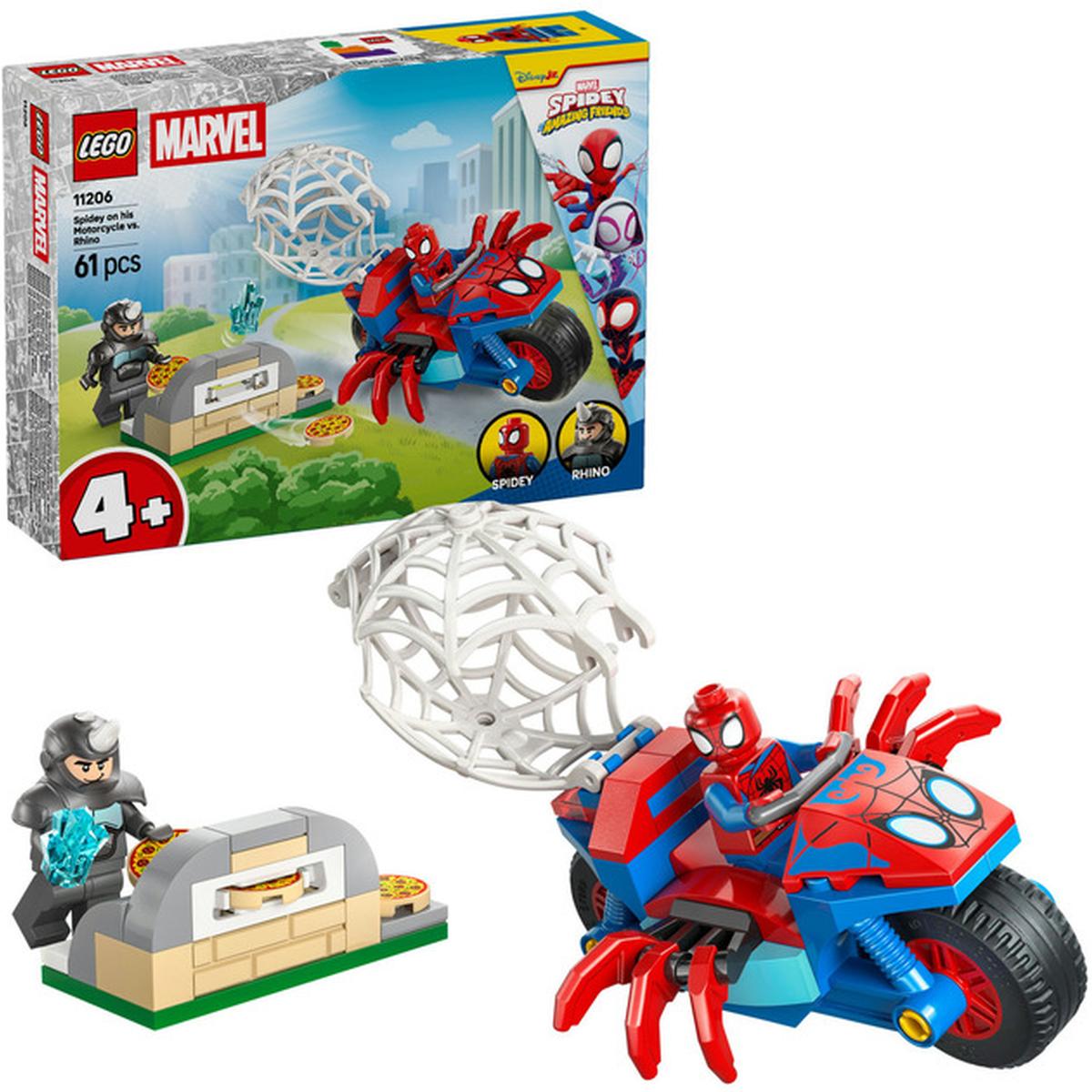 LEGO Marvel Spidey auf Motorrad vs. Rhino (11206)