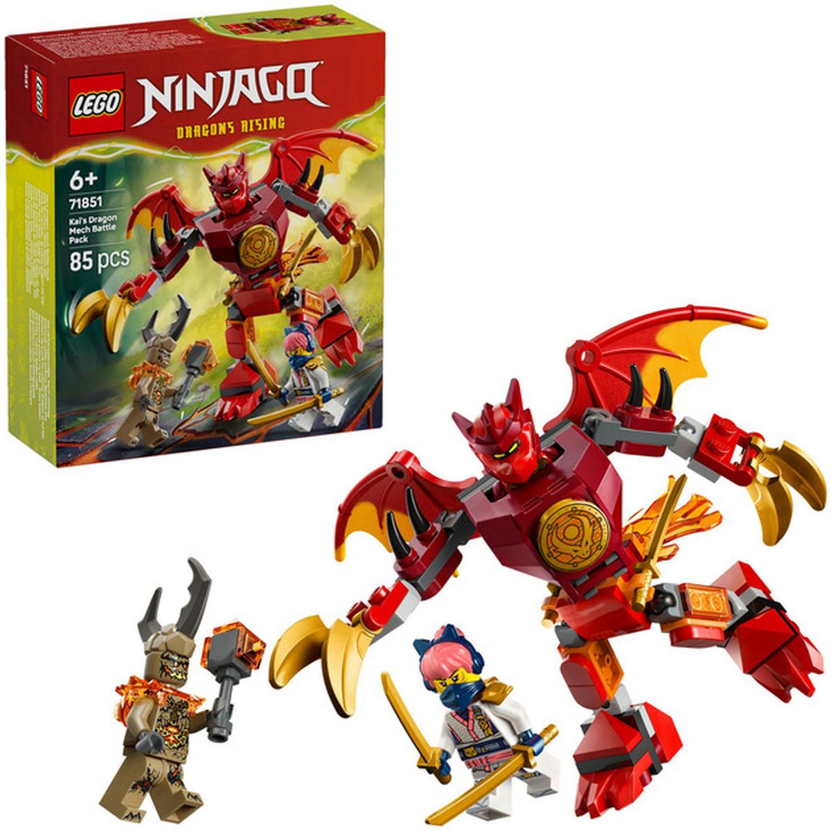 LEGO NINJAGO Kais Drachen-Mech Battle Set (71851)