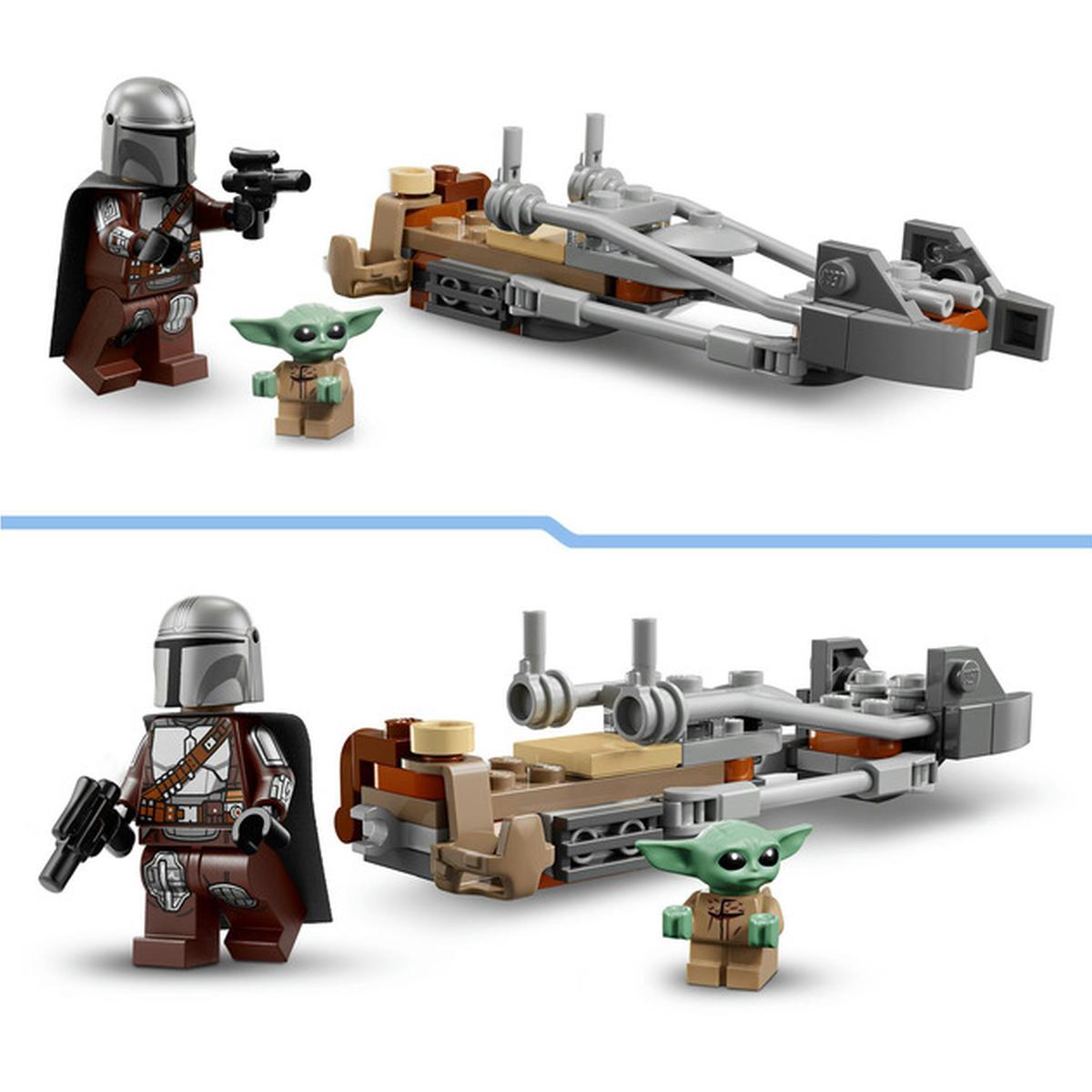 LEGO Star Wars Der Mandalorianer und Grogu auf ihrem Speeder Bike (75436)
