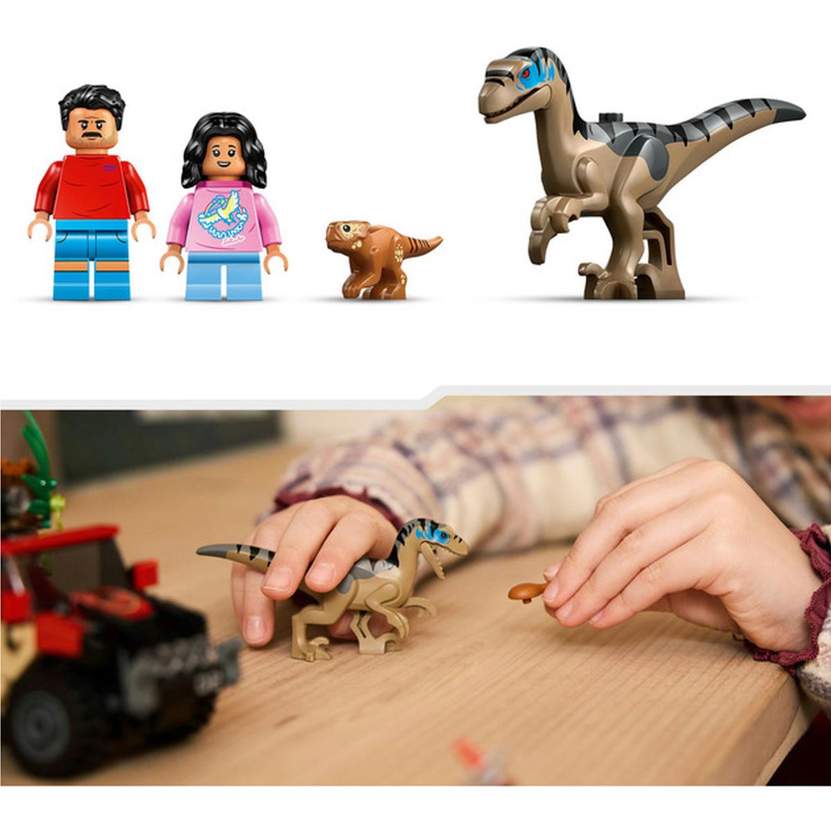 LEGO Jurassic World - Raptor: Verfolgungsjagd mit dem Geländewagen (76972)