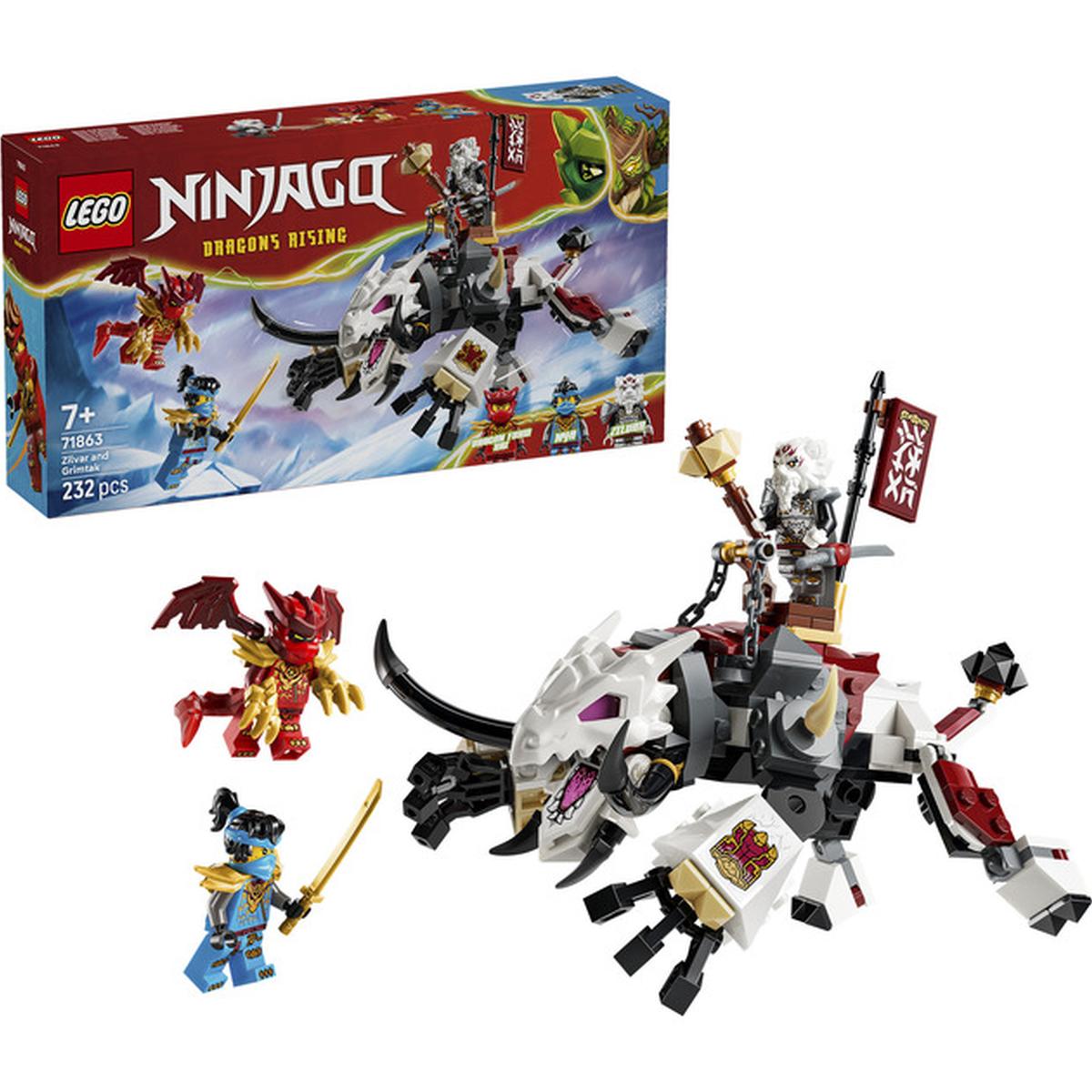 LEGO NINJAGO - Zilvar auf seinem Drachentier Grimtak (71863)