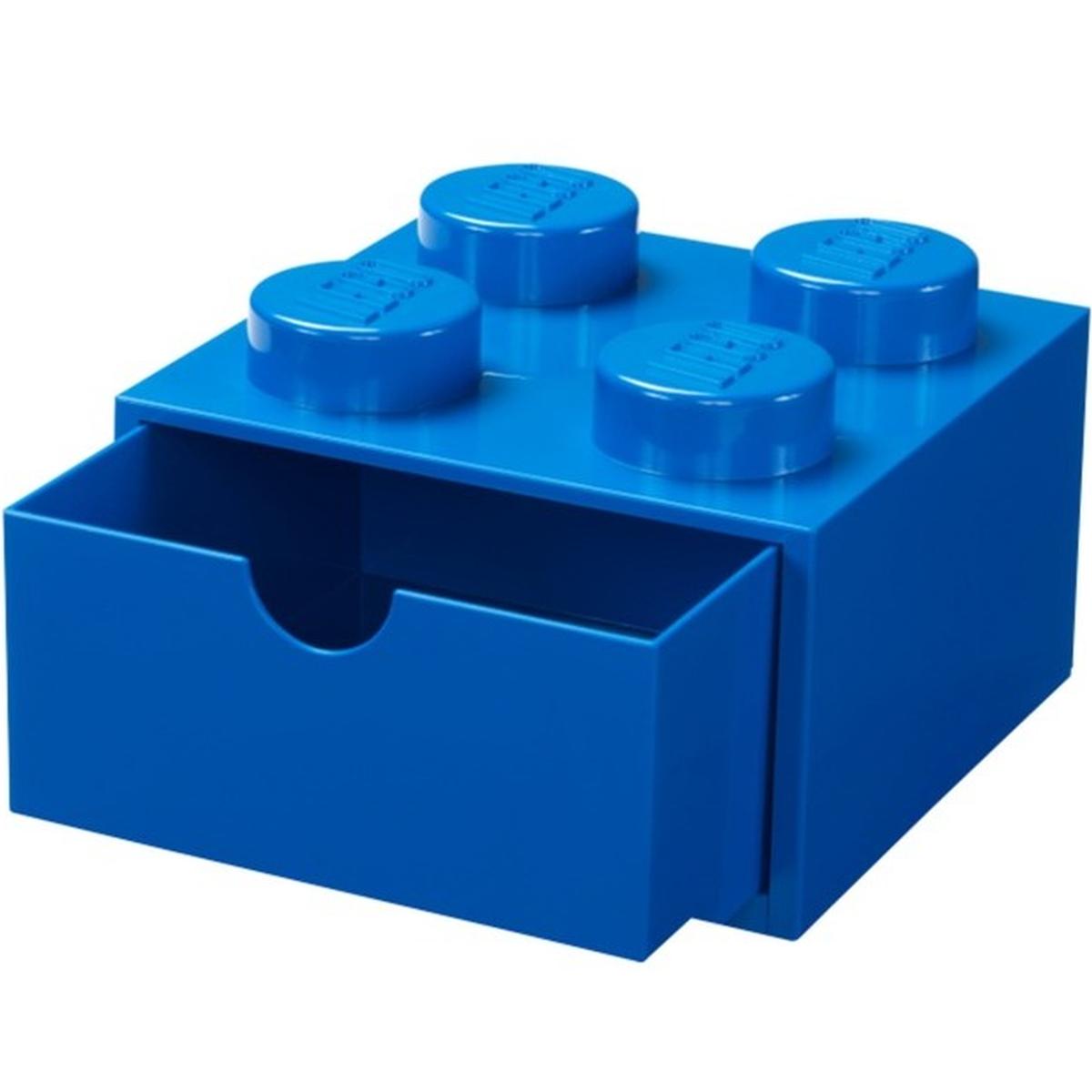 LEGO Schreibtischschublade mit 4 Noppen blau