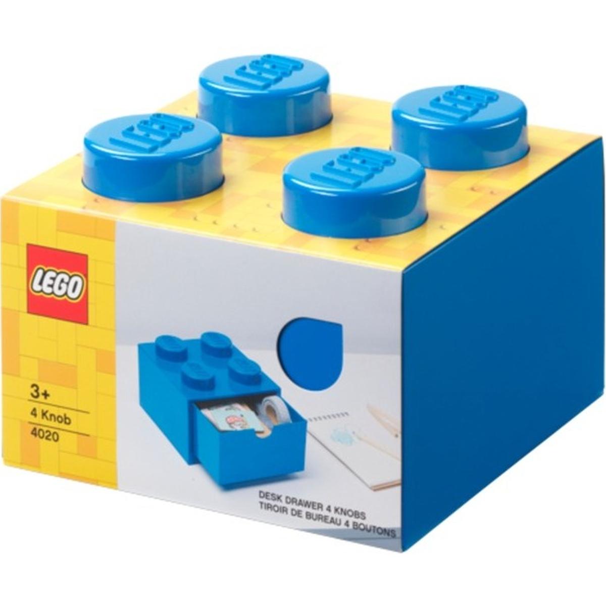 LEGO Schreibtischschublade mit 4 Noppen blau