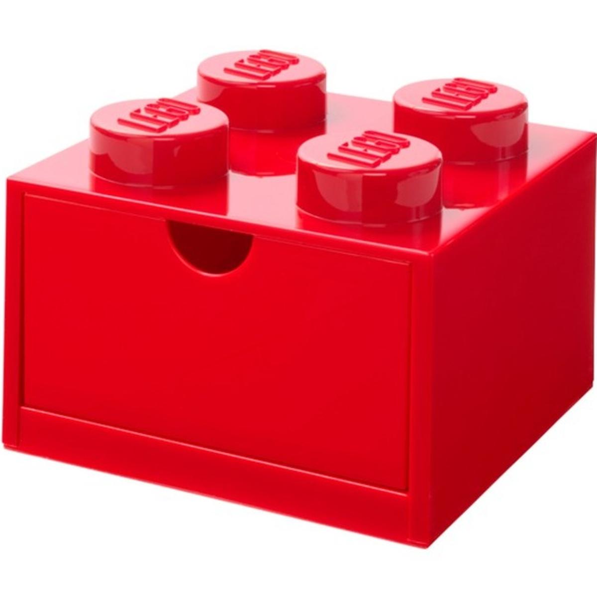 LEGO Schreibtischschublade mit 4 Noppen rot