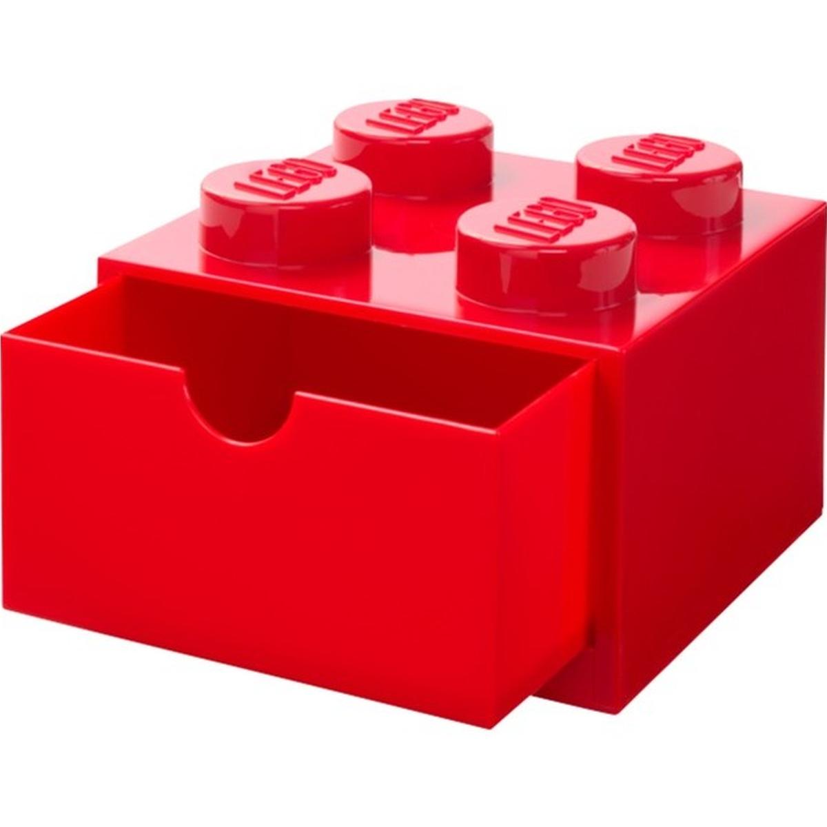 LEGO Schreibtischschublade mit 4 Noppen rot