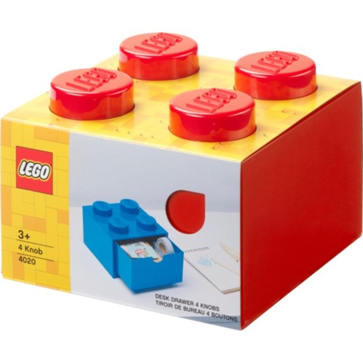 LEGO Schreibtischschublade mit 4 Noppen rot