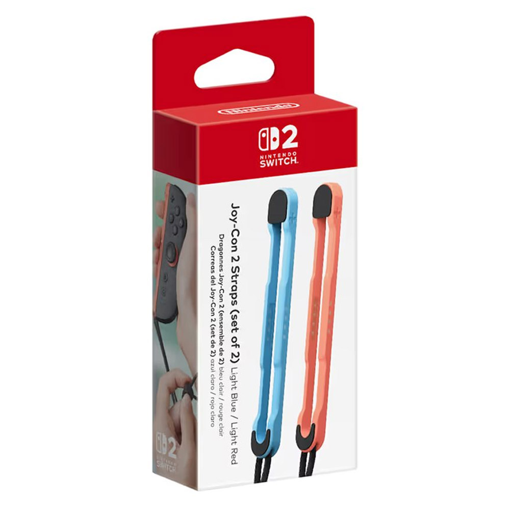 Nintendo Joy-Con 2 Handgelenksschlaufen für Nintendo Switch hellblau/hellrot