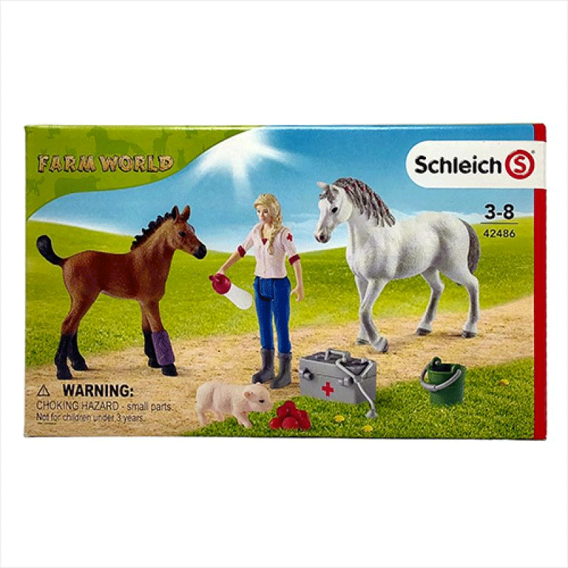 Schleich Arztbesuch bei Stute und Fohlen (42486)