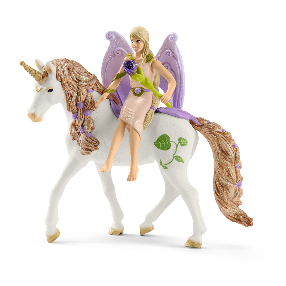 Schleich Glitzerndes Blütenhaus mit Einhörnern, See und Stall (42445)