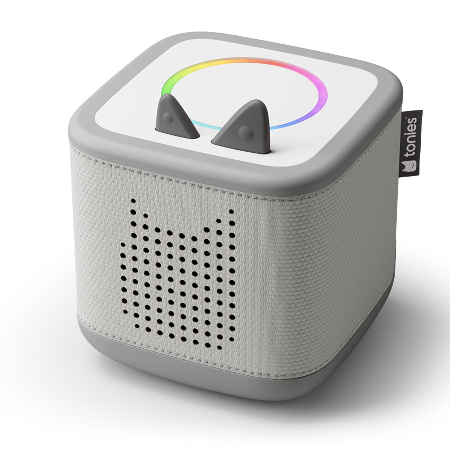 Tonies Toniebox 2 Mondgrau Starter Set Kreativ-Tonie Rot