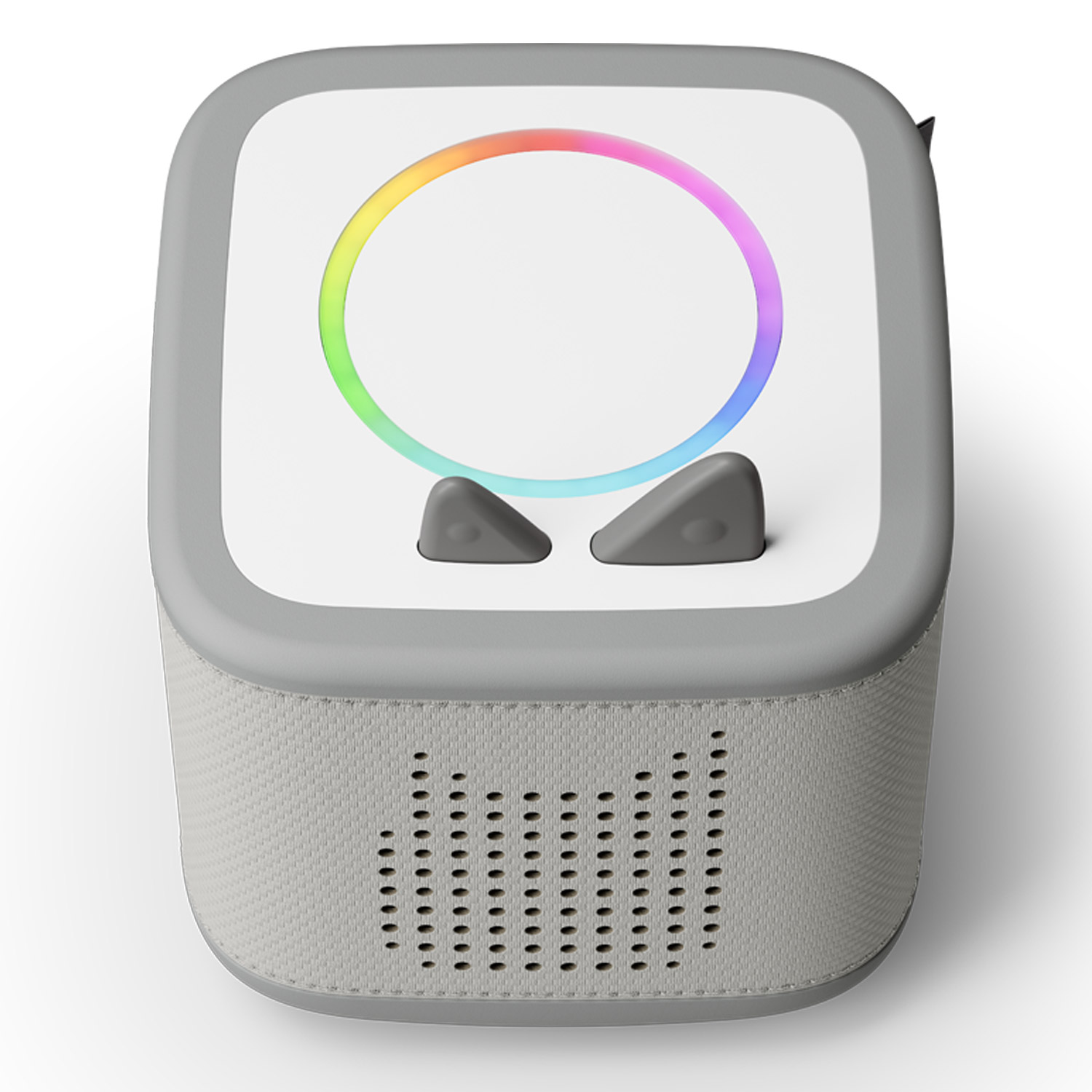 Tonies Toniebox 2 Mondgrau Starter Set Kreativ-Tonie Rot