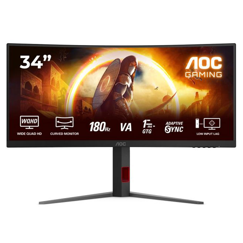 AOC CU34G4 86,4 cm (34 Zoll) Curved-Gaming-Monitor schwarz/rot