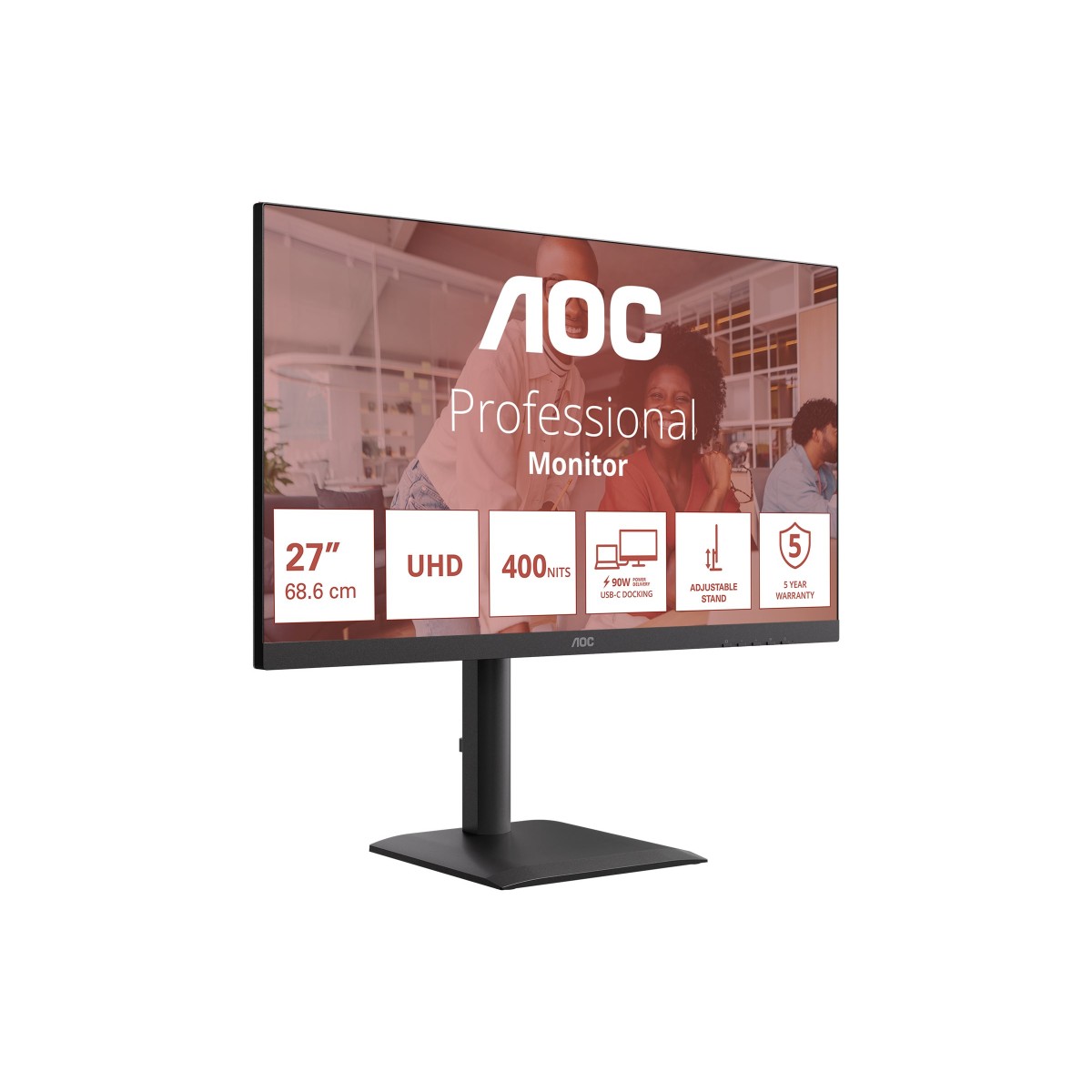 AOC U27E4CV 68,6 cm (27 Zoll) 4K-LED-Monitor