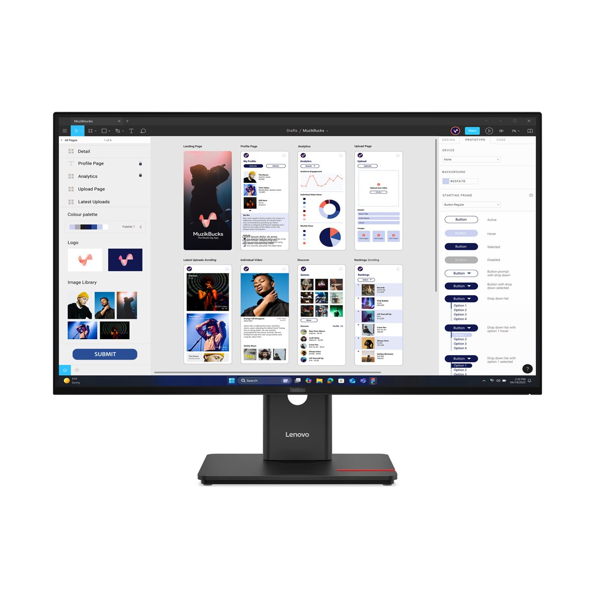 Lenovo ThinkVision T32UD-40 81,3 cm (32 Zoll) LED-Monitor (2.Wahl)