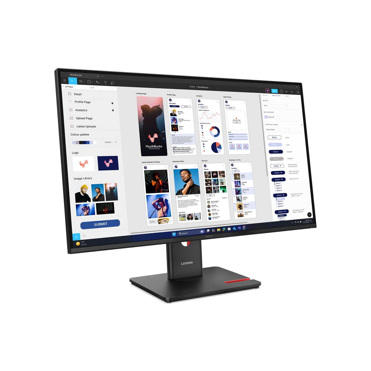 Lenovo ThinkVision T32UD-40 81,3 cm (32 Zoll) LED-Monitor