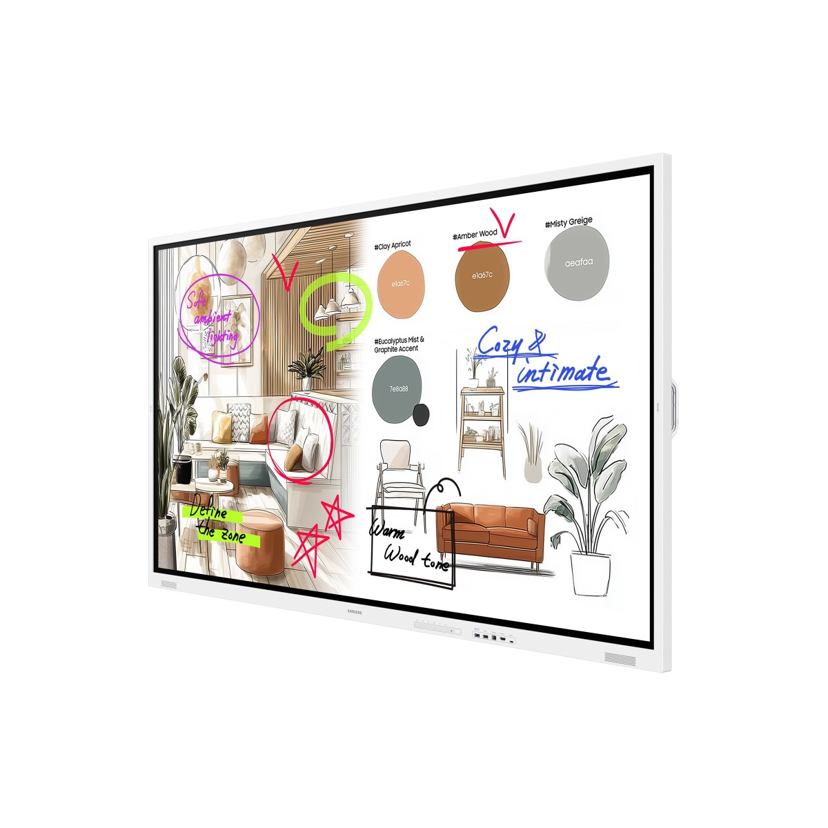 Samsung Flip WM75FX LH75WMFWLGCXEN 190,5 cm (75 Zoll) 4K Interactive Display