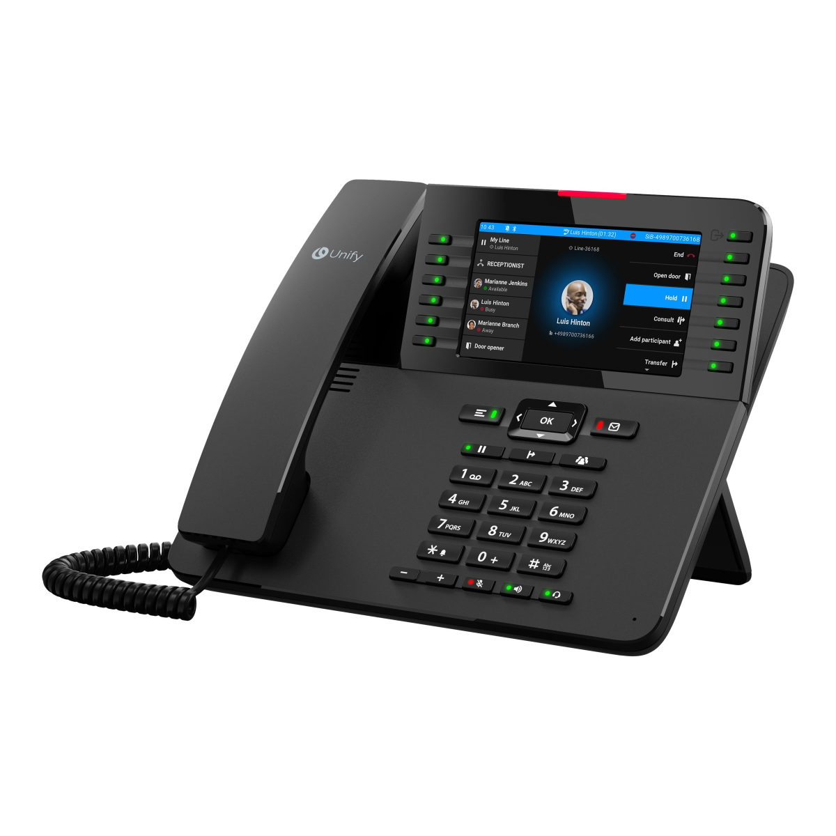 Unify OpenScape Desk Phone CP710 VoIP-Telefon schwarz