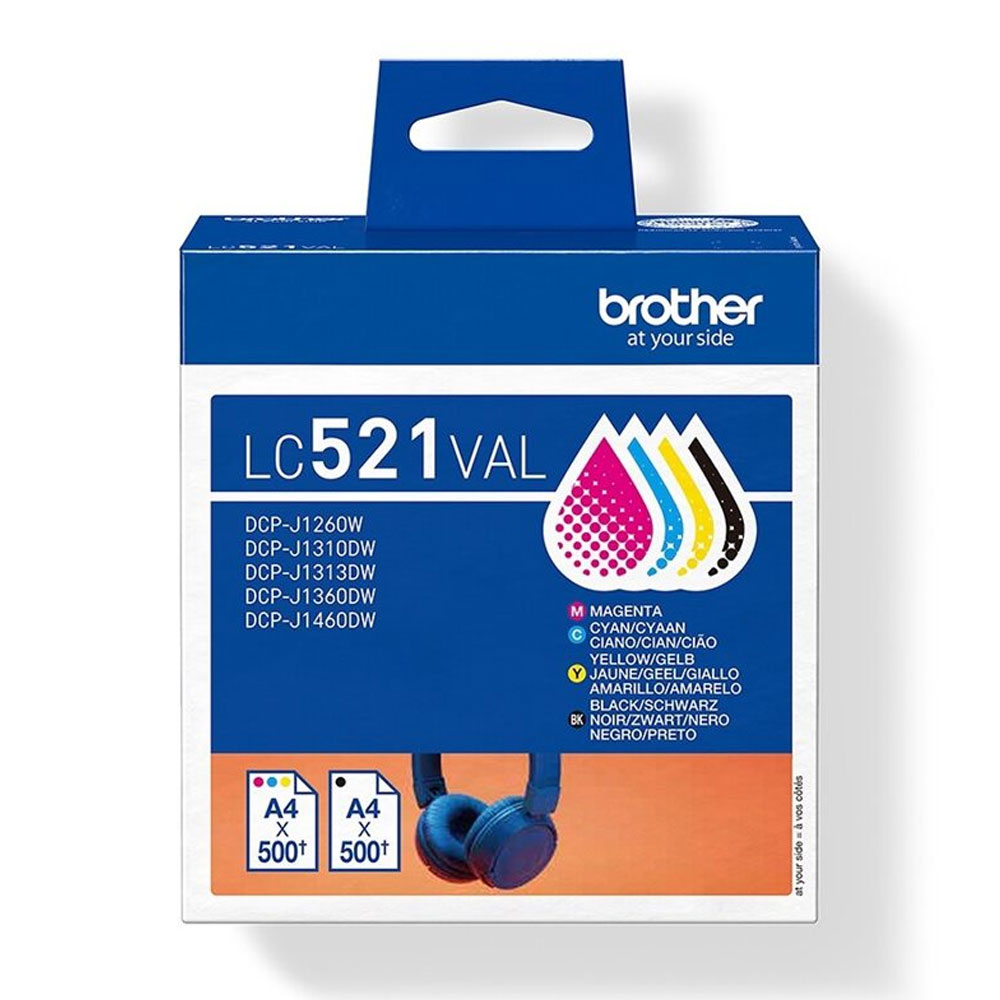 Brother LC-521VAL Tintenpatronen Multipack