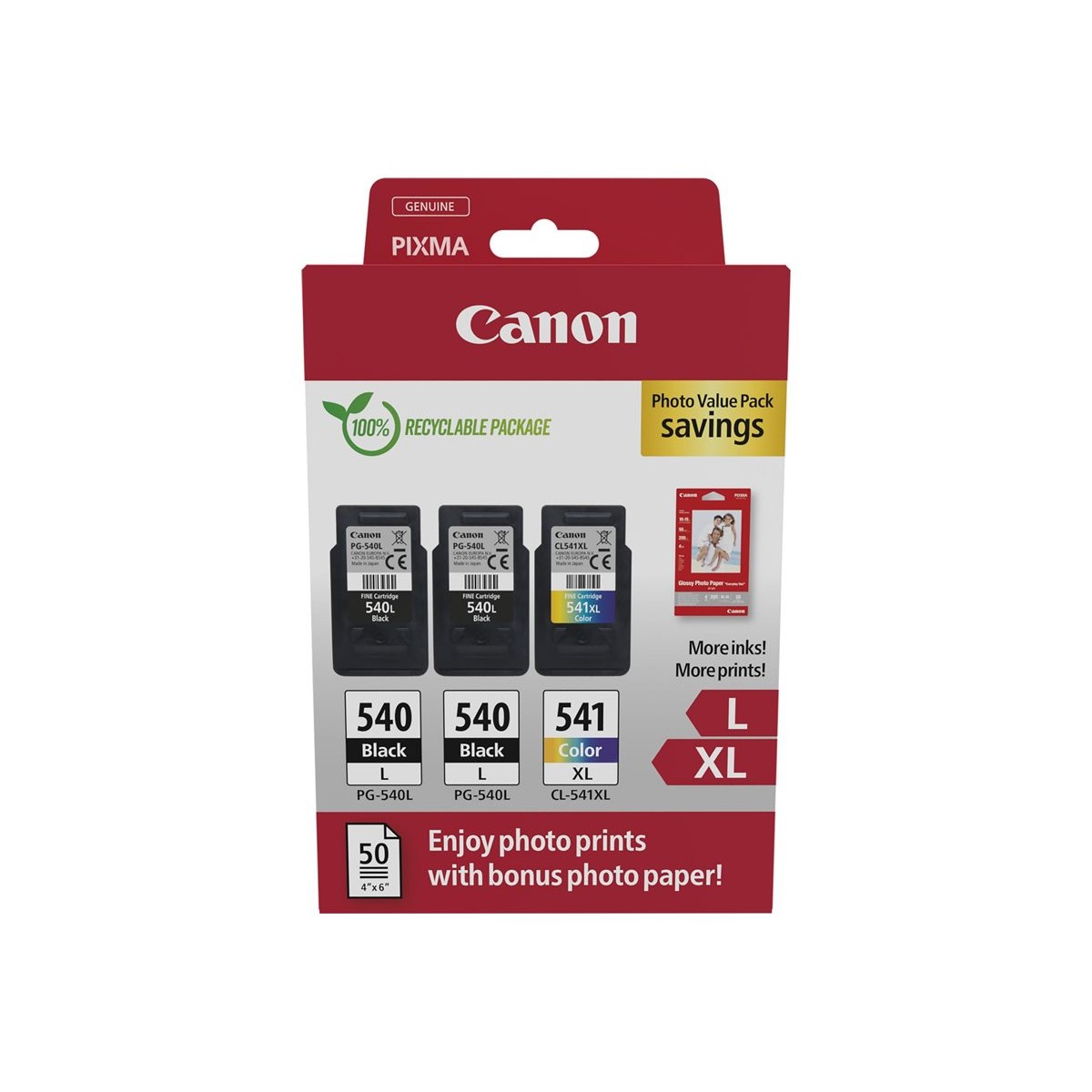 Canon PG-540L/CL-541XL Tintenpatronen Multipack