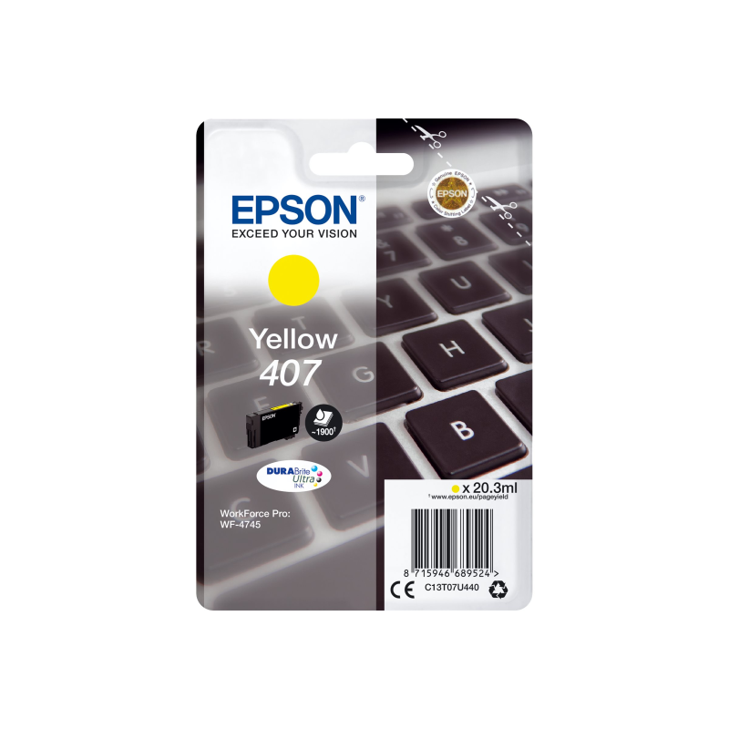 Epson 407 Tintenpatrone gelb