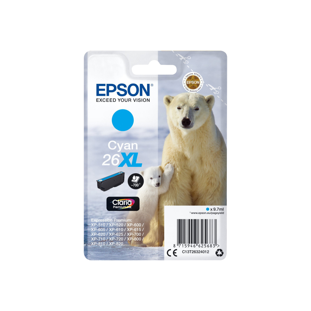 Epson Nr.26XL Tintenpatrone cyan