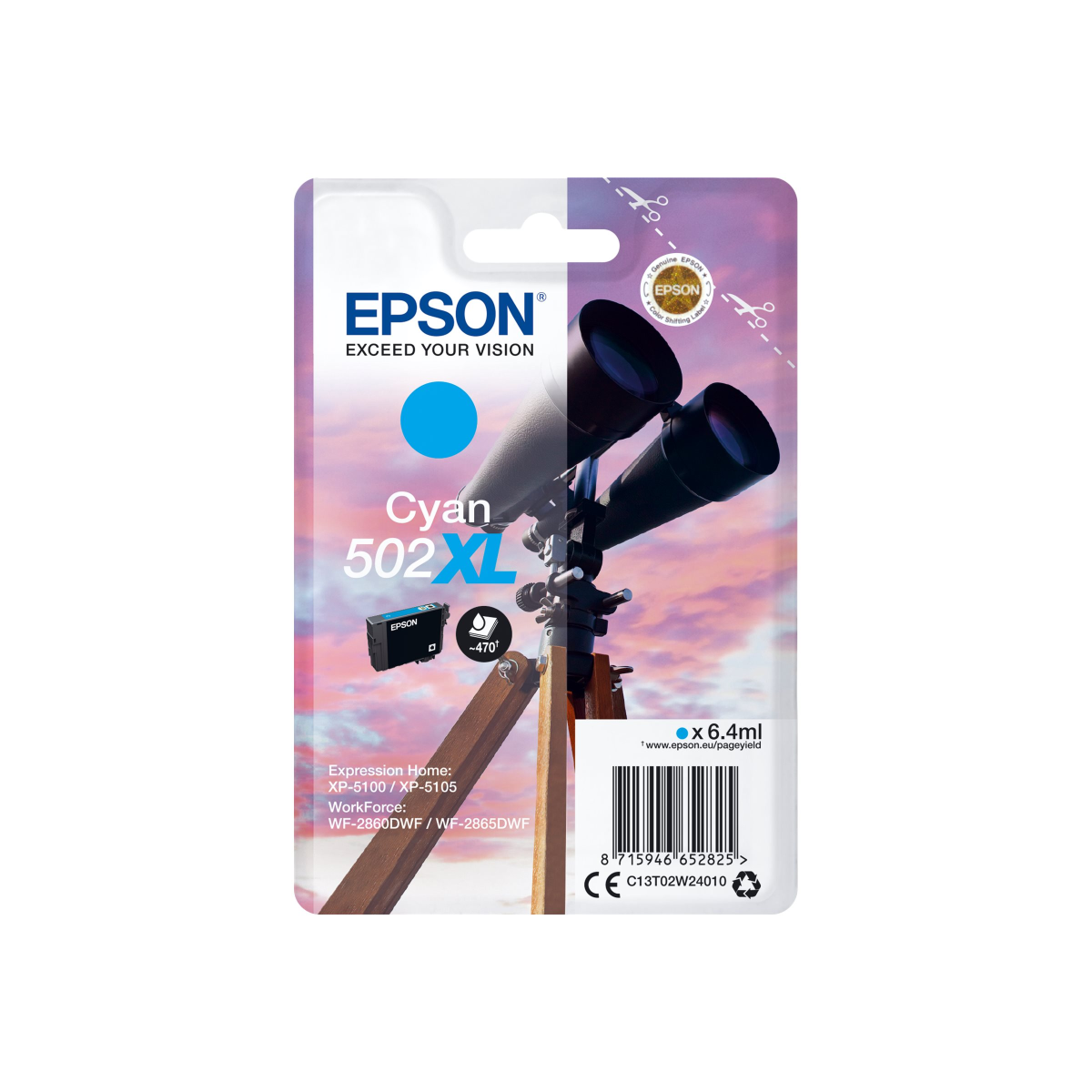 Epson 502 XL Tintenpatrone cyan