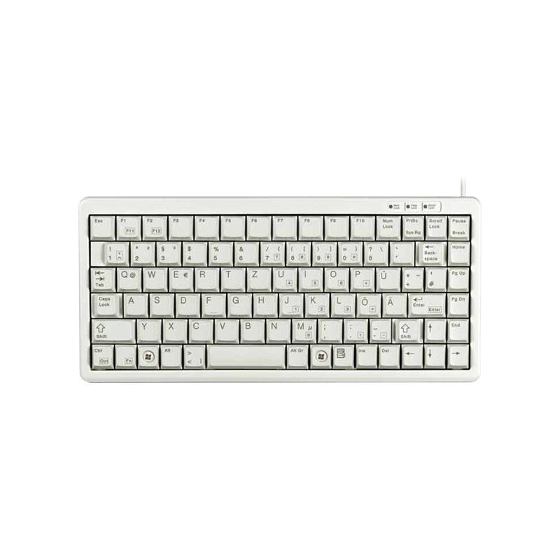 Cherry Compact-Keyboard G84-4100 Internationales Layout hellgrau