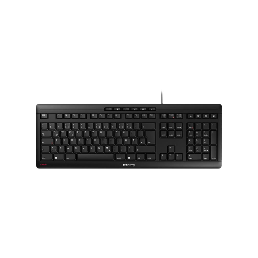 CHERRY STREAM KEYBOARD kabelgebundene Tastatur schwarz