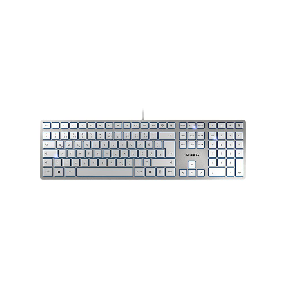 CHERRY KC 6000 SLIM Ultraflache Design-Tastatur silber