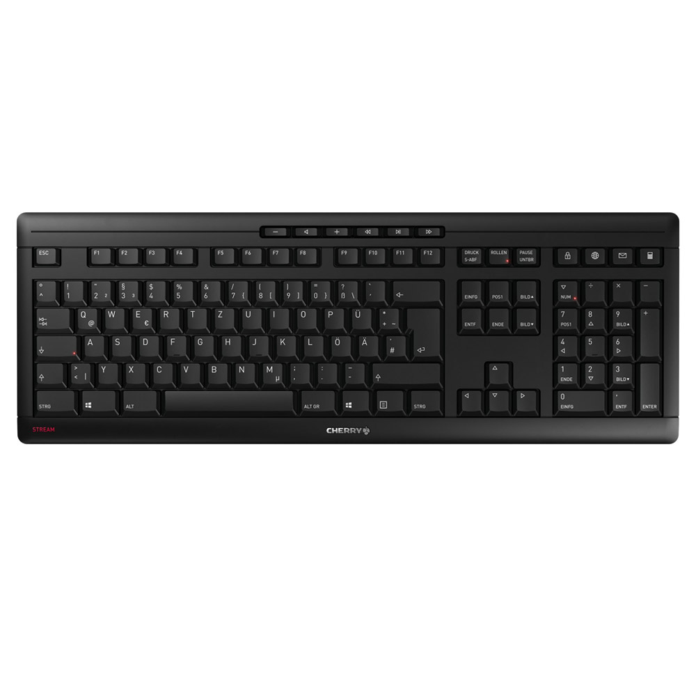 CHERRY STREAM KEYBOARD WIRELESS Kabellose Tastatur schwarz