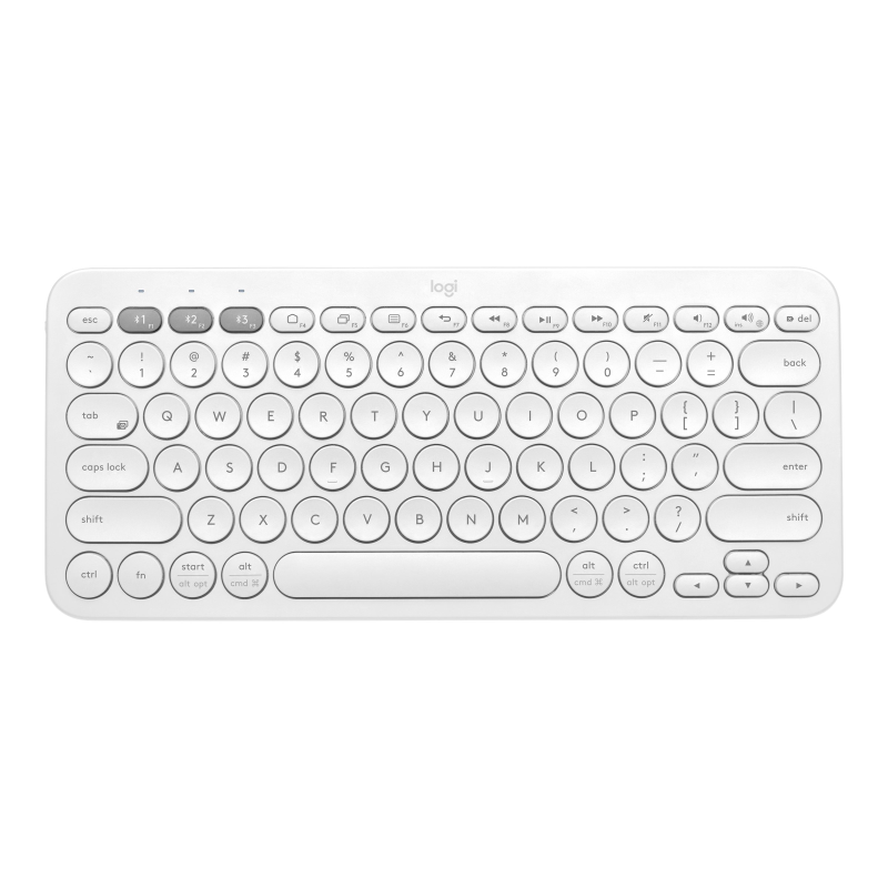 Logitech K380 kabellose Multi-Device Bluetooth-Tastatur mit Easy-Switch weiß