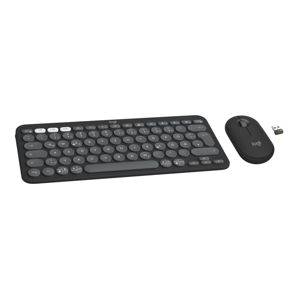 Logitech Pebble 2 Combo kabellose Tastatur und Maus graphit