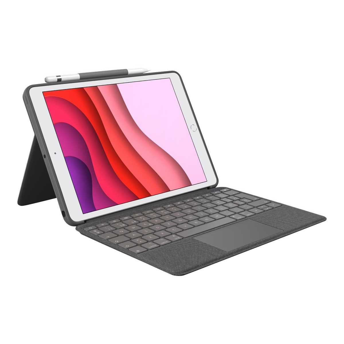 Logitech Combo Touch Case mit abnehmbarer Tastatur für iPad (10. Generation) grau