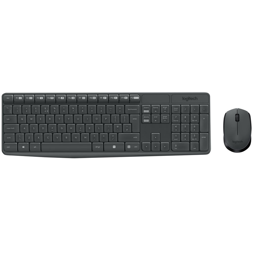 Logitech MK235 Kabelloses Set mit Tastatur und Maus grau (2.Wahl)