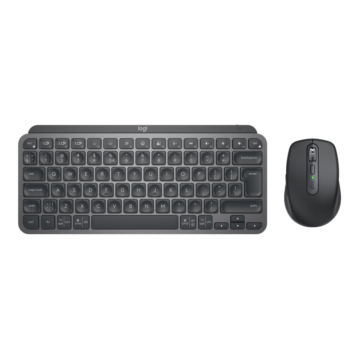 Logitech MX Keys Mini Combo for Business, kompakte, kabellose Tastatur und Maus graphit