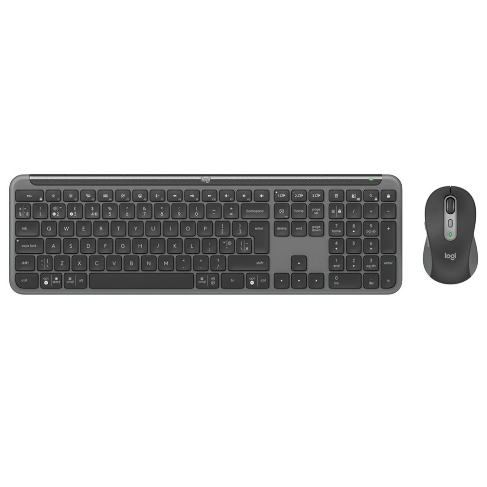 Logitech MK950 Signature Slim kabelloses Tastatur-Maus-Set graphit