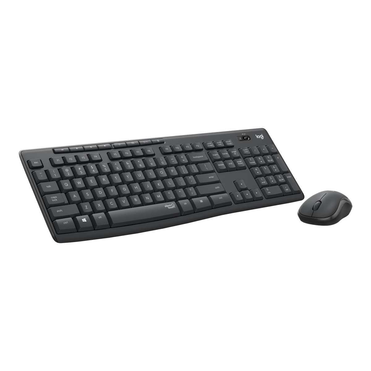 Logitech MK295 kabelloses Tastatur-Maus-Set grafit US-Layout