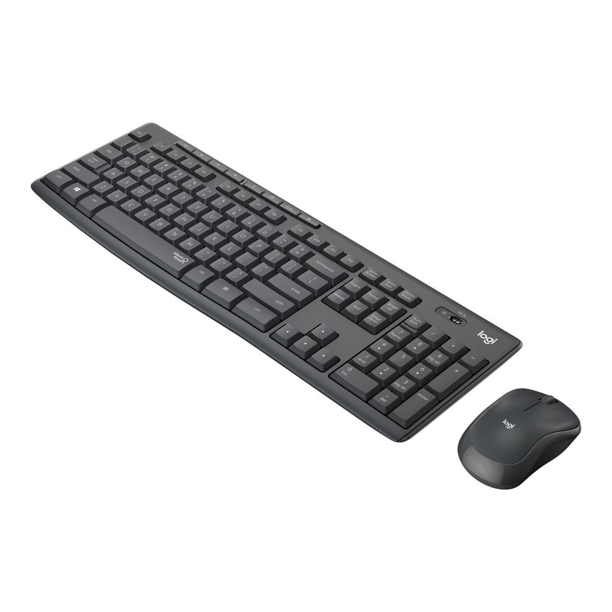 Logitech MK295 kabelloses Tastatur-Maus-Set grafit US-Layout