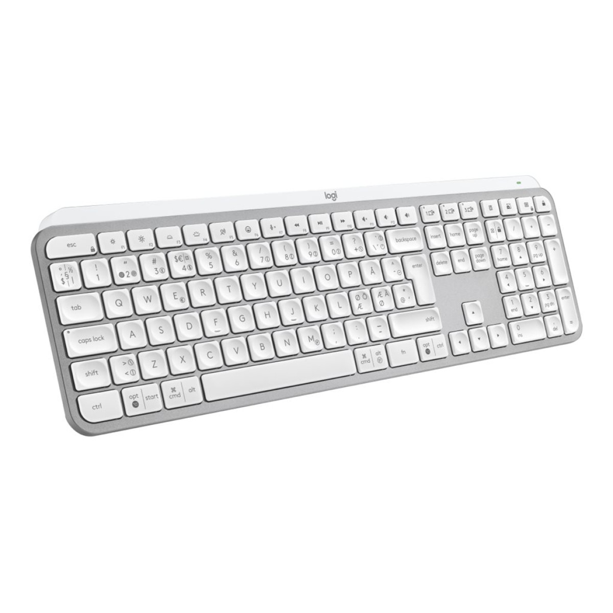 Logitech MX Keys S kabellose Tastatur US INT'L pale grey