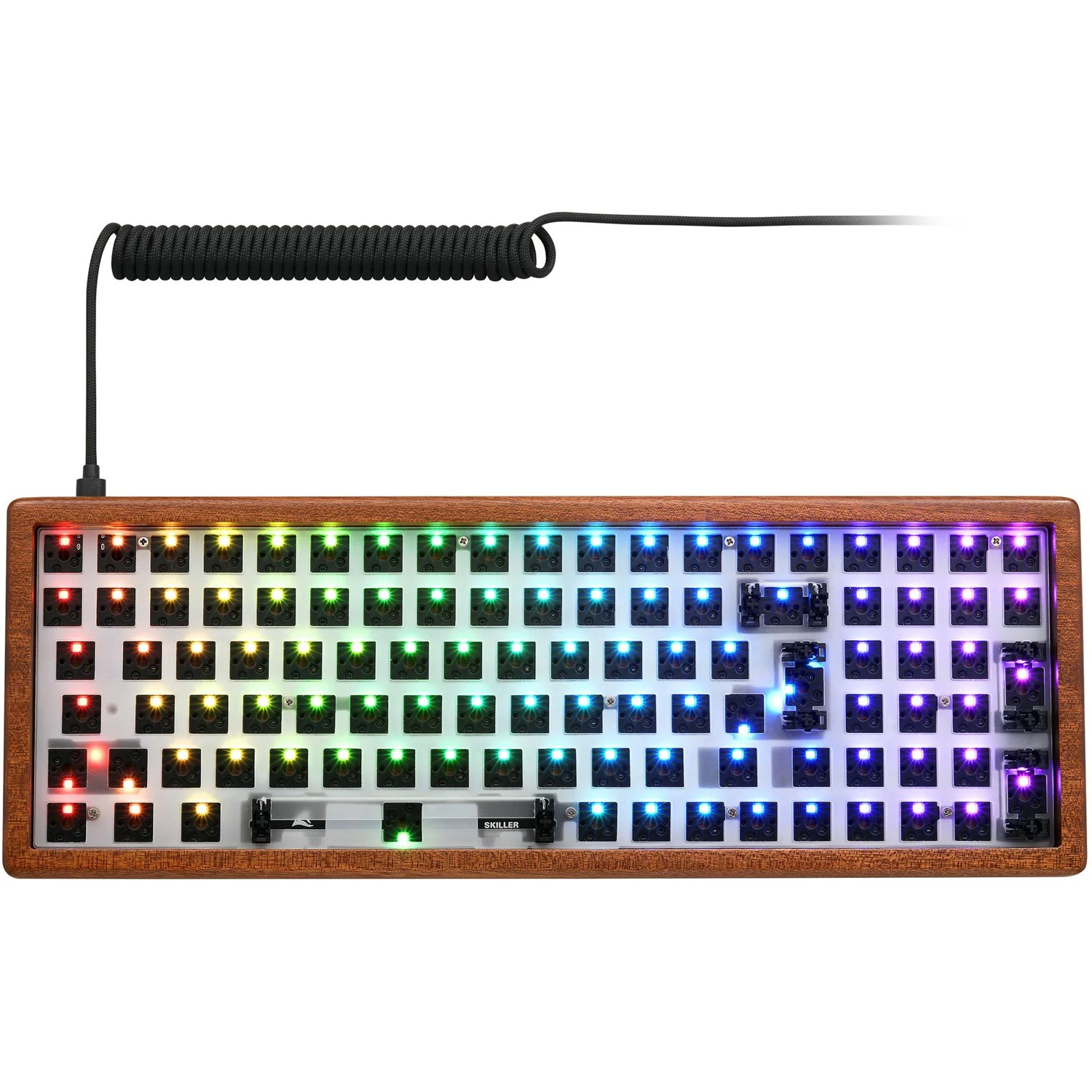 Sharkoon Skiller SGK50 S2 Wood Barebone RGB Gaming-Tastatur