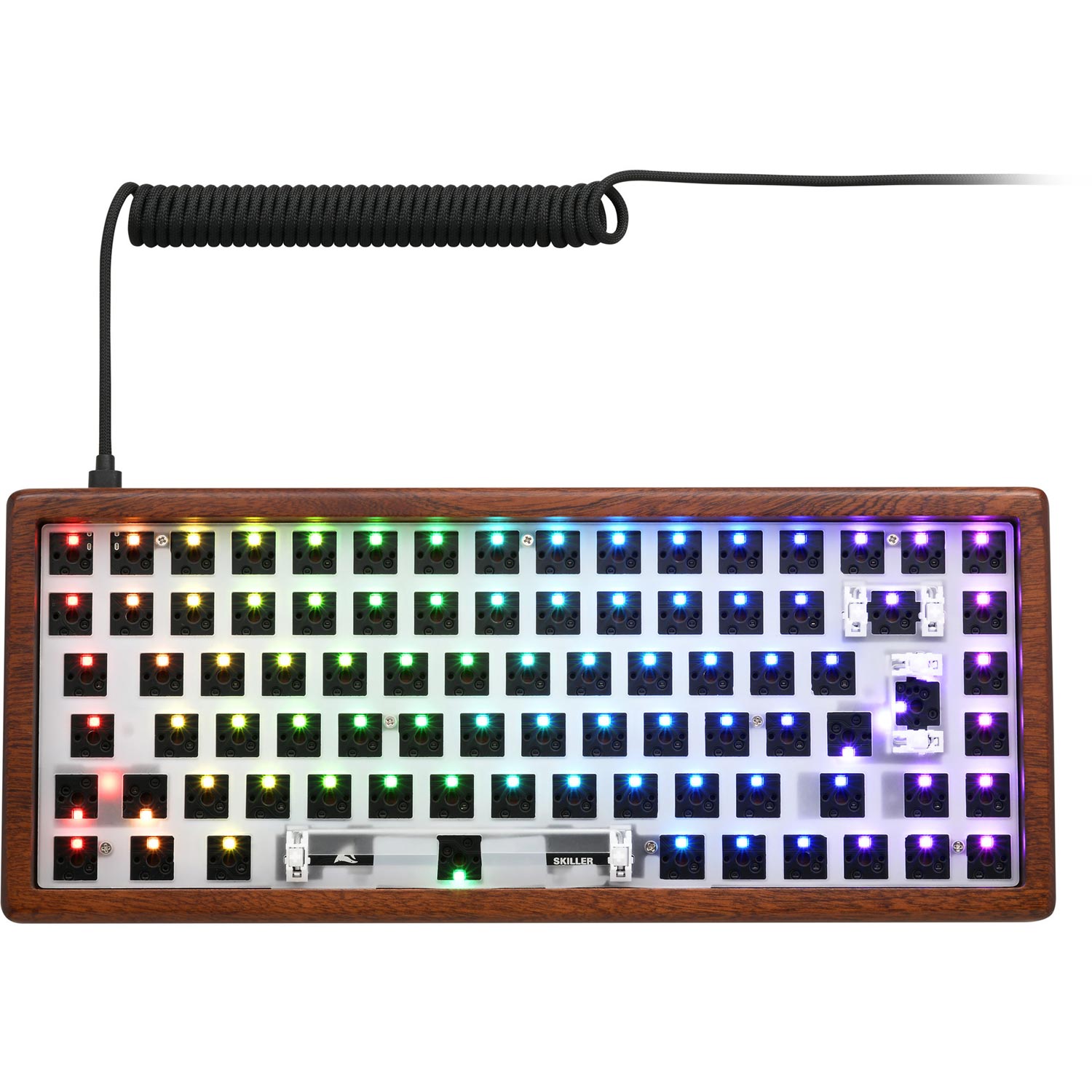 Sharkoon Skiller SGK50 S3 Wood Barebone RGB Gaming-Tastatur