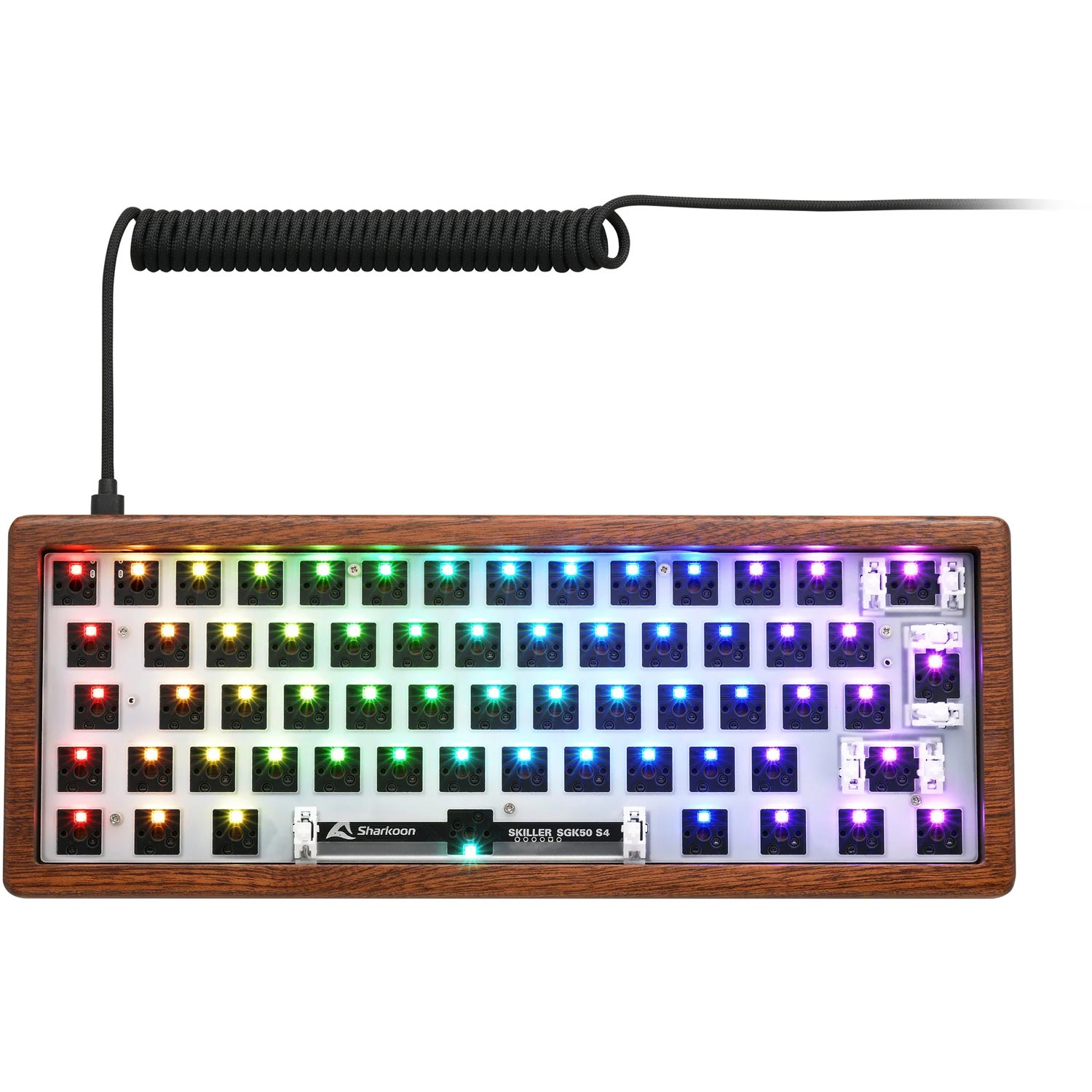 Sharkoon Skiller SGK50 S4 Wood Barebone RGB Gaming-Tastatur