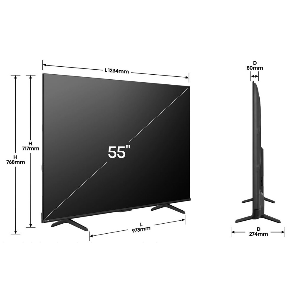 Hisense 55E77Q PRO 139,7 cm (55 Zoll) 4K-QLED-TV