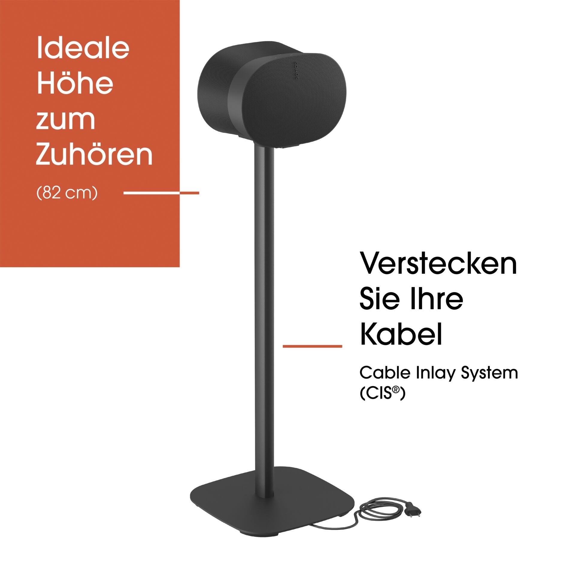 Vogel's SFS 4133 Lautsprecherständer für Sonos Era 300 schwarz