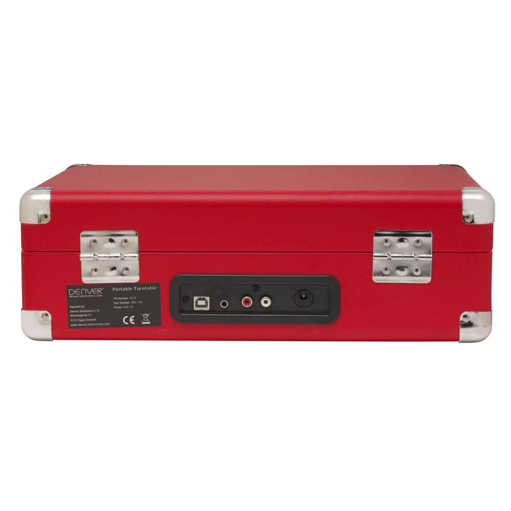 Denver VPL-120R Kofferplattenspieler rot