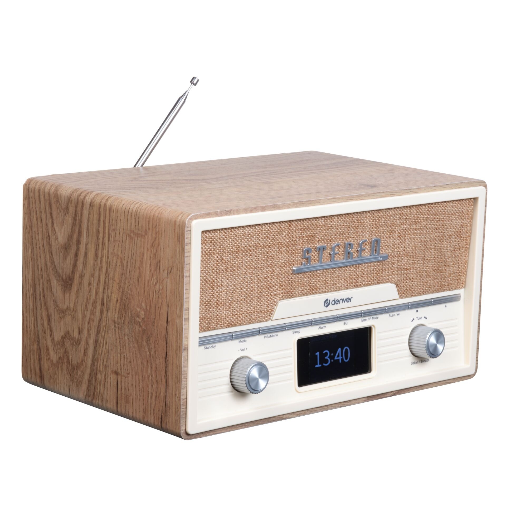 Denver MDA-525LW DAB+ Stereoanlage mit CD und Bluetooth helles holz