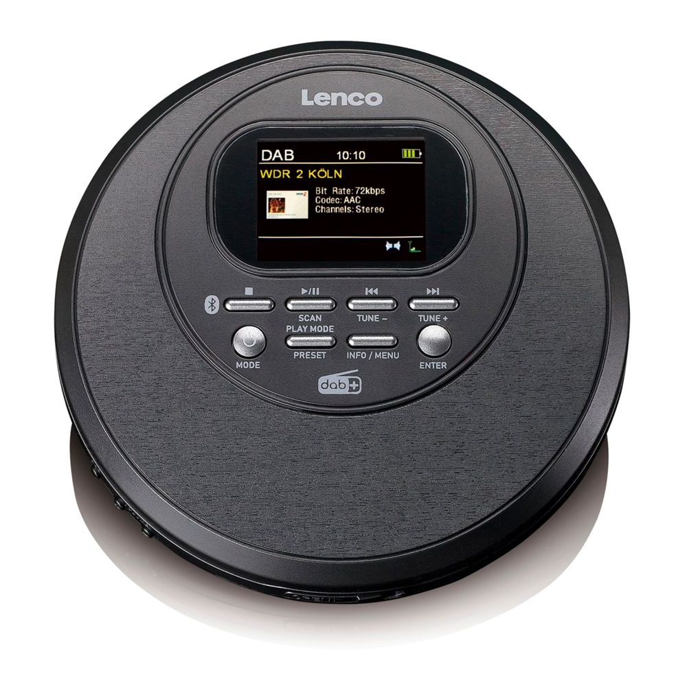 Lenco CD-500 Tragbarer CD-Player schwarz