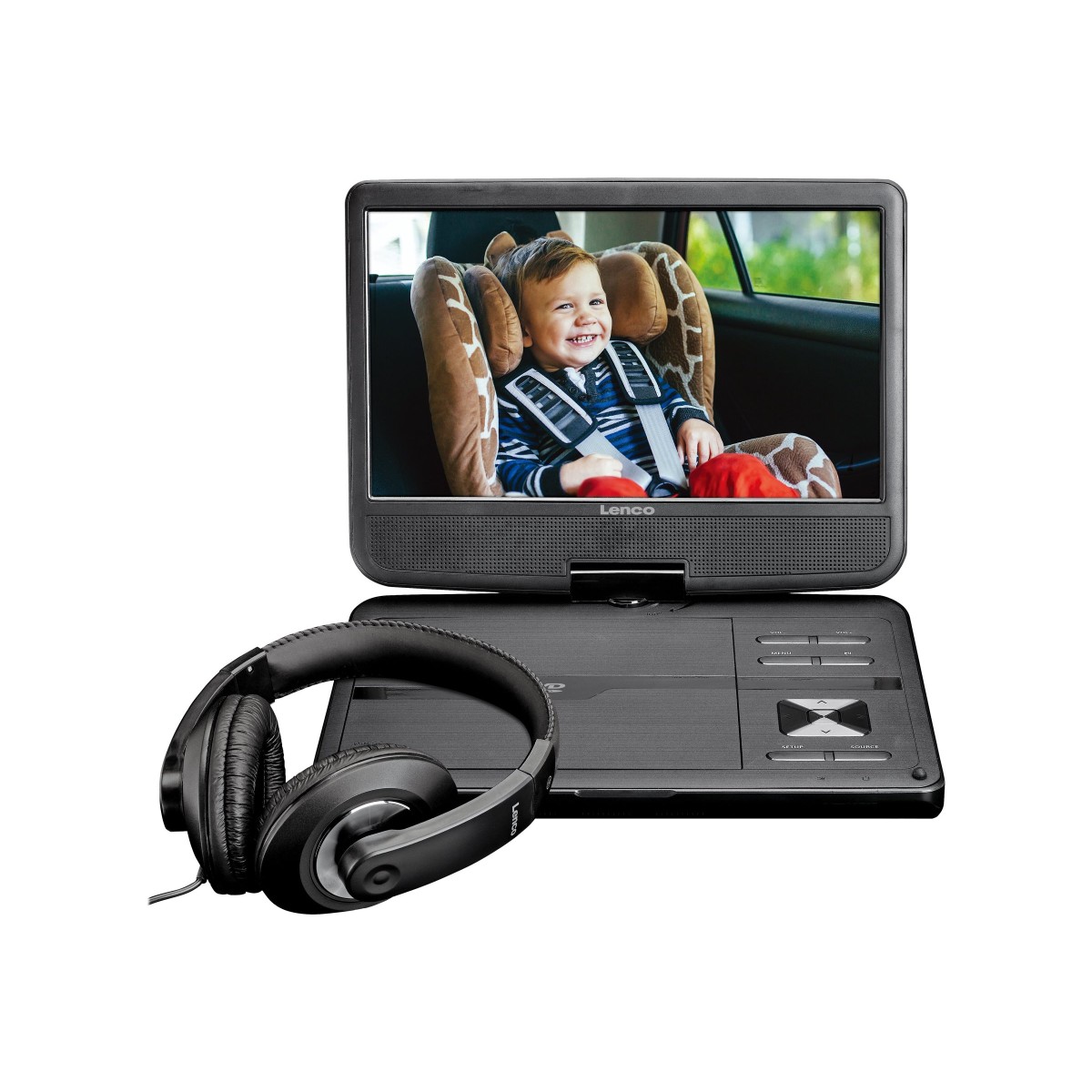 Lenco DVP-1010BK tragbarer DVD-Player schwarz